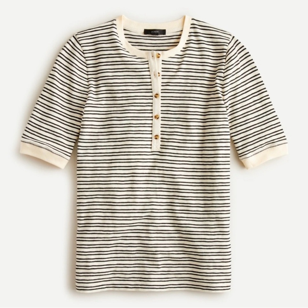 J. Crew Slub cotton henley T-shirt